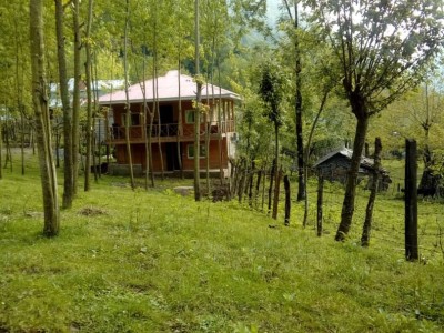 کلبه چوبی  جکوزی دارمسیر ییلاق اولسبلنگاه ماسال