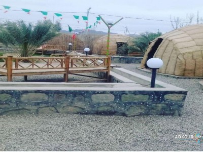 اقامتگاه بومگردی "دِزک" سراوان کپر سنتی اتاق ویلای