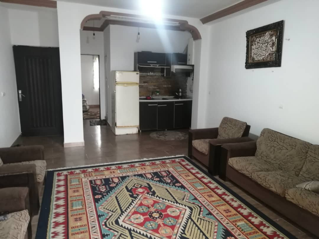 نمایی از سالن و آشپزخانه نمایی از سالن و آشپزخانه