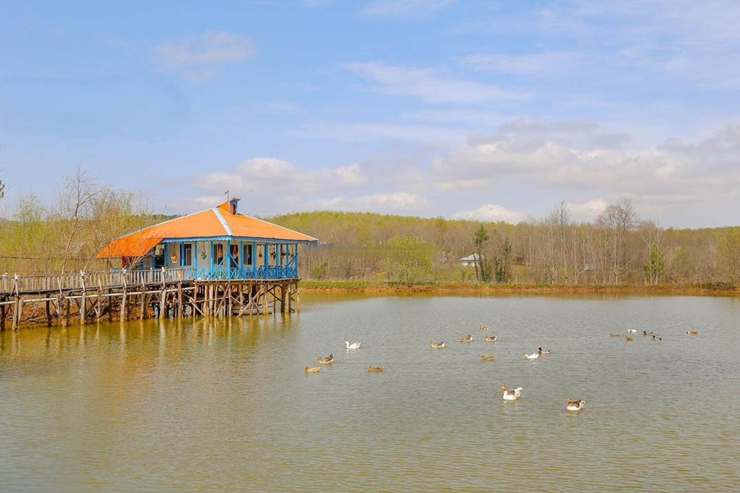 دریاچه در فصل پاییز دریاچه در فصل پاییز