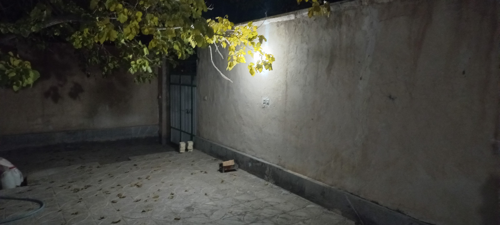 ورودی حیاط در شب