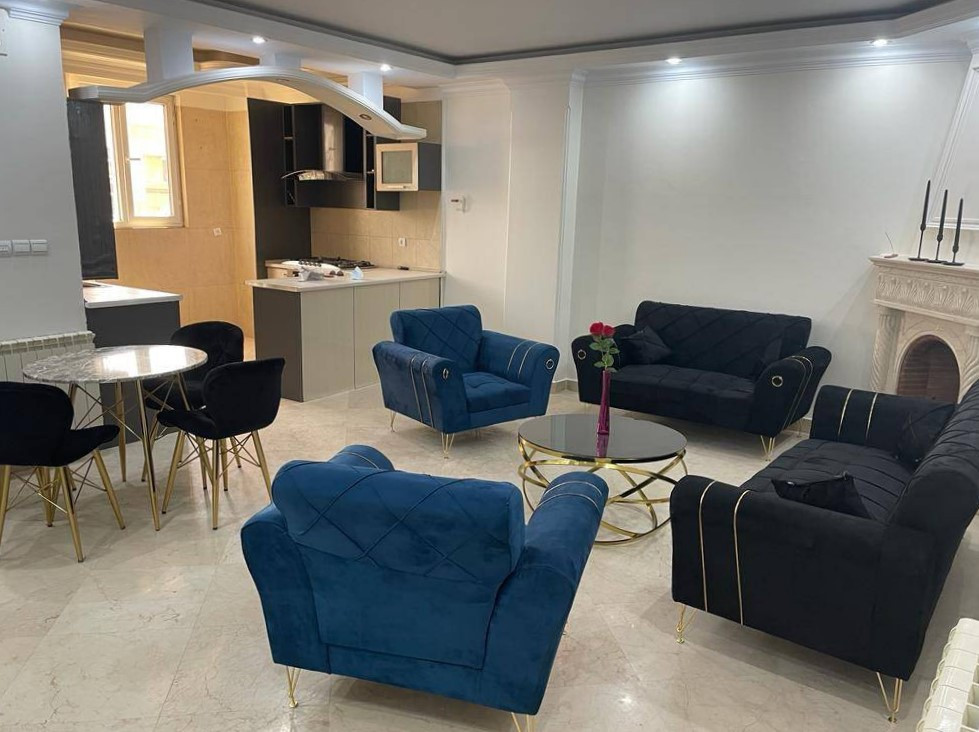 اتاق پذیرایی و آشپزخانه