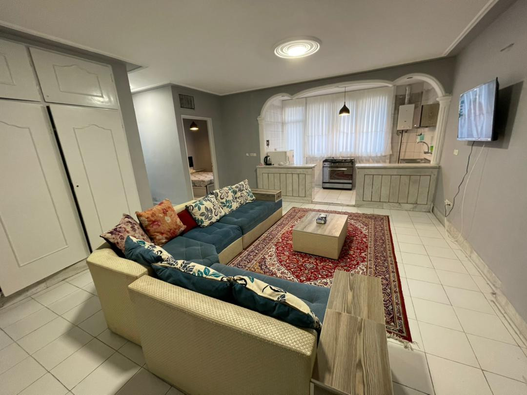 اتاق پذیرایی و آشپزخانه