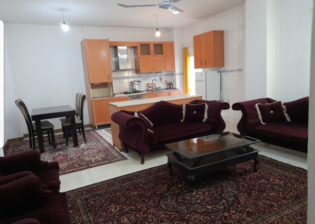 اتاق پذیرایی و آشپزخانه