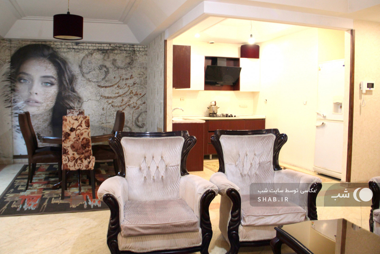 اتاق پذیرایی و آشپزخانه اتاق پذیرایی و آشپزخانه