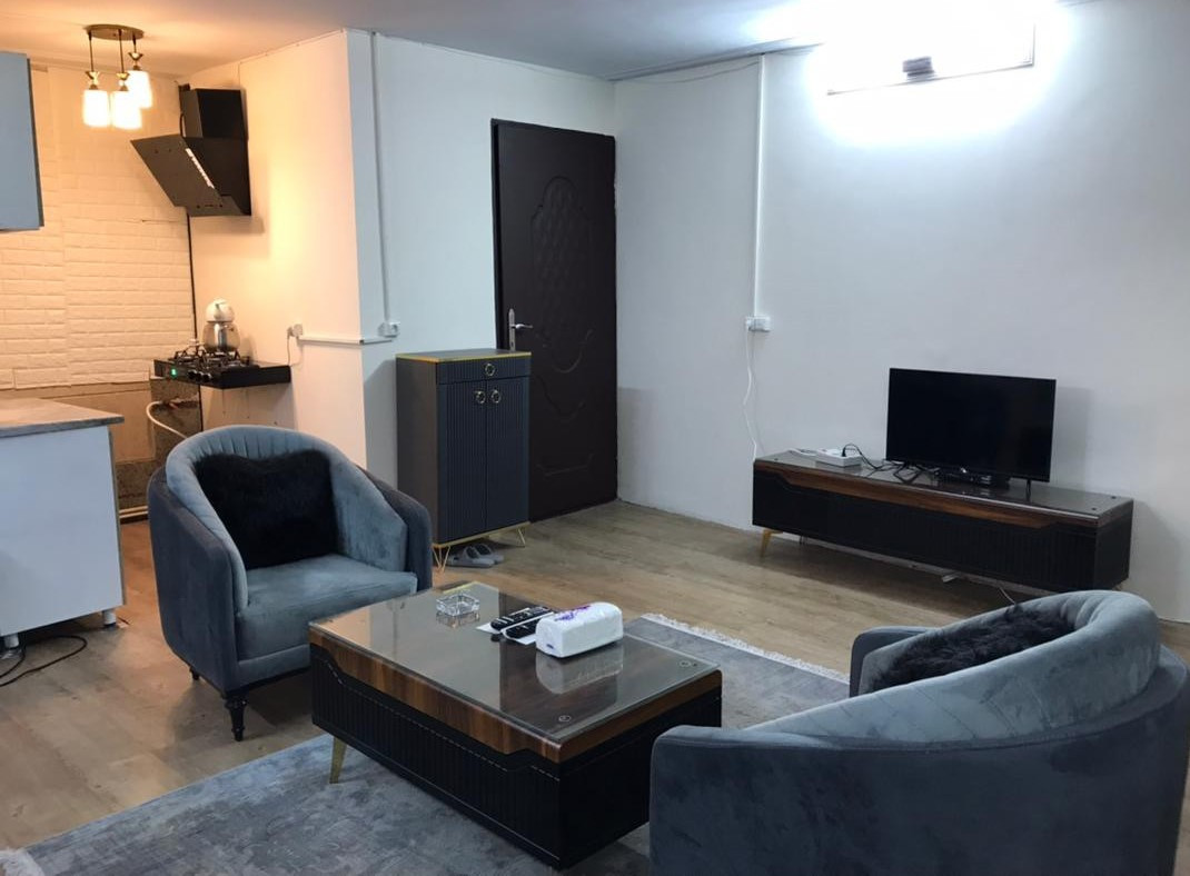 اتاق پذیرایی و آشپزخانه