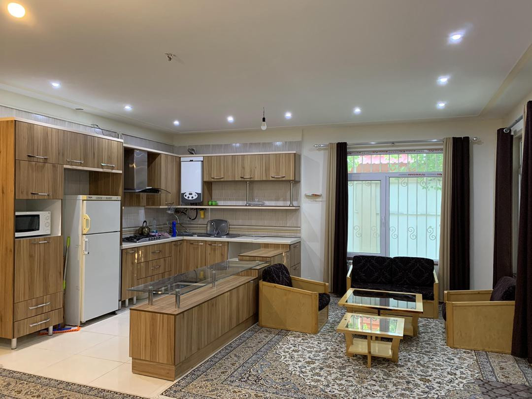 اتاق پذیرایی و آشپزخانه