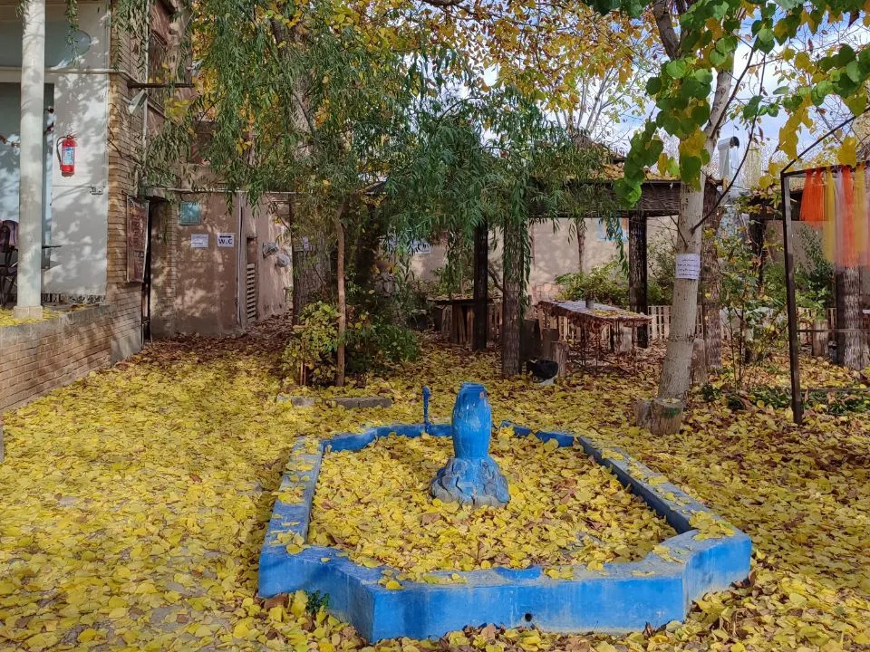 محوطه در فصل زیبای پاییز