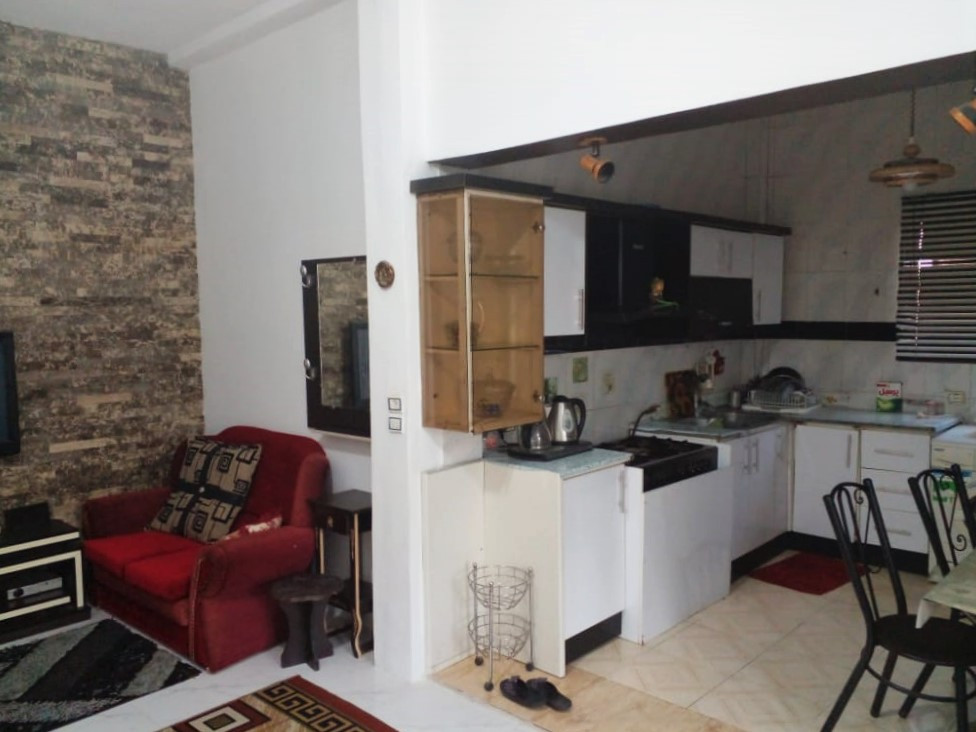 اتاق پذیرایی و آشپزخانه