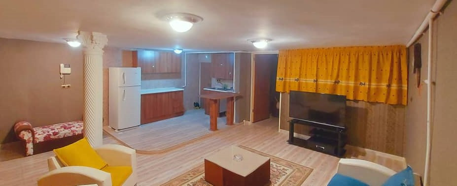 اتاق پذیرایی و آشپزخانه