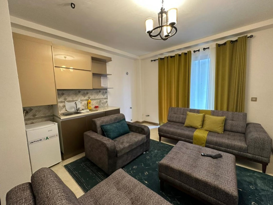 اتاق پذیرایی و آشپزخانه