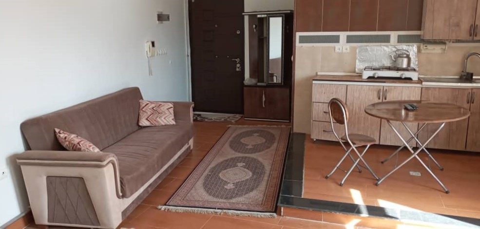 اتاق پذیرایی و آشپزخانه