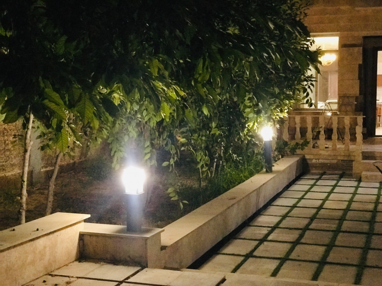 حیاط شب