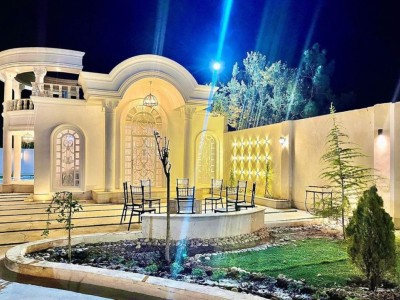 باغ ویلای مدرن دو خوابه فضاسازی شده