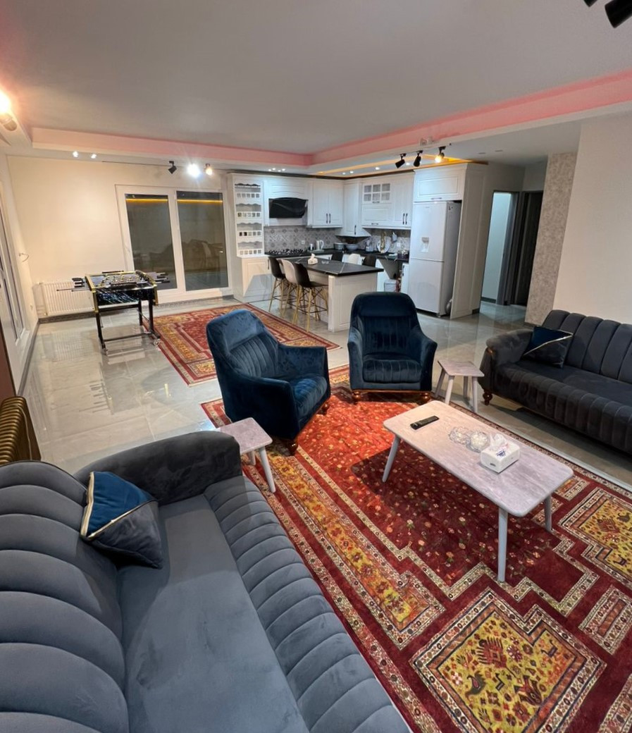 اتاق پذیرایی و آشپزخانه