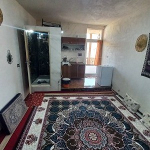 اتاق پذیرایی و آشپزخانه