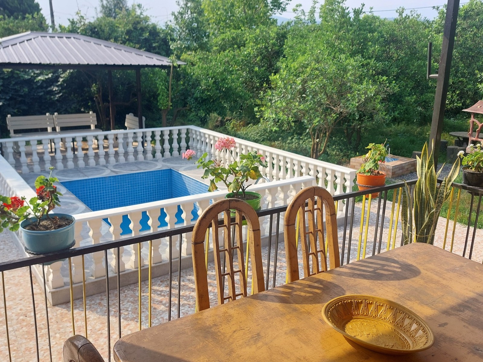 تراس و مینی استخر و آلاچیق