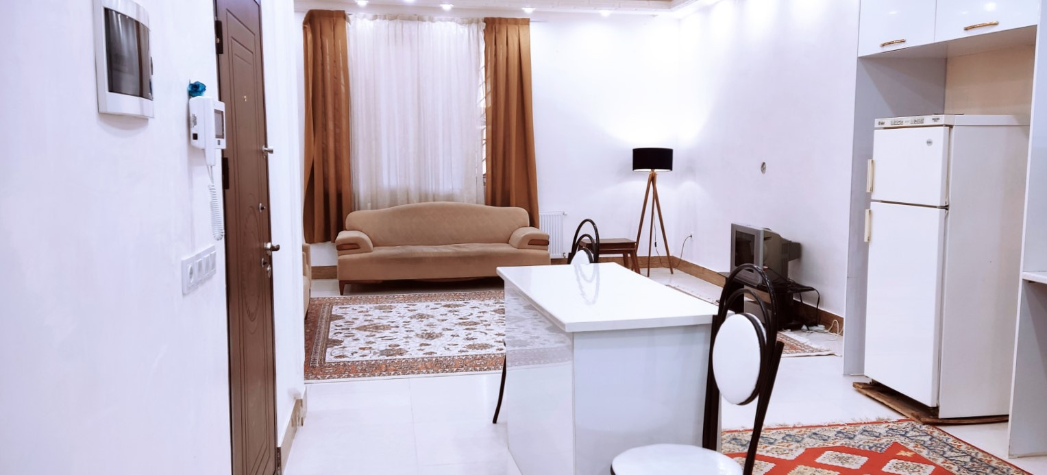 اتاق پذیرایی و آشپزخانه