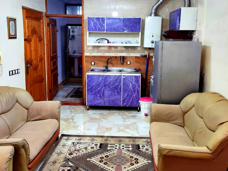 اتاق پذیرایی و آشپزخانه