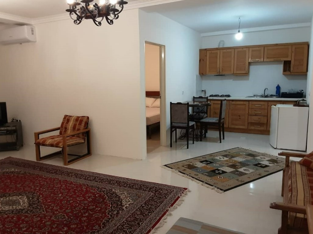 اتاق پذیرایی و آشپزخانه