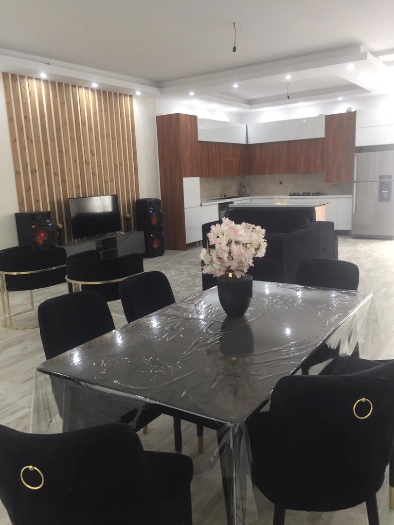 اتاق پذیرایی و آشپزخانه