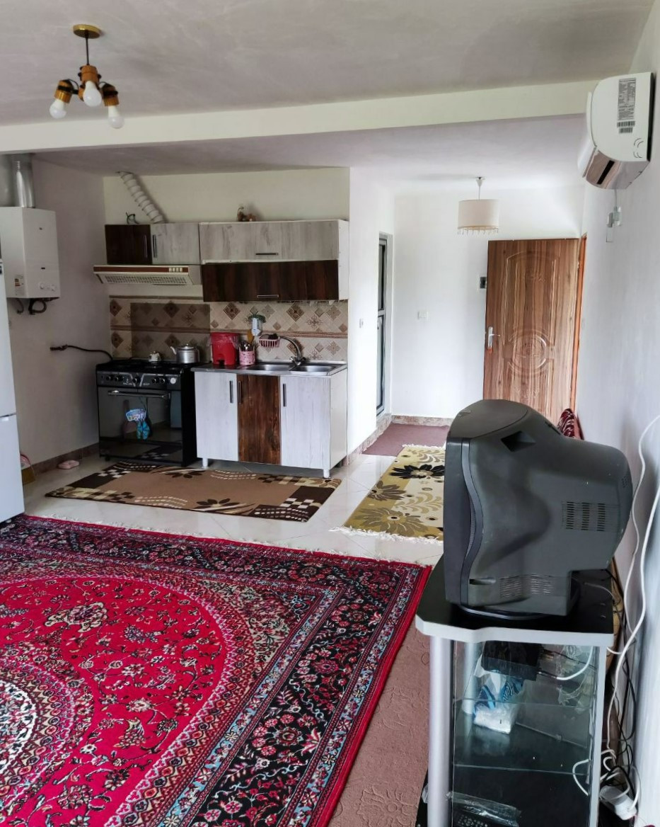 اتاق پذیرایی و آشپزخانه