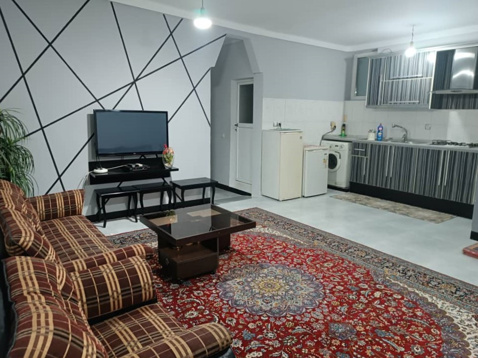 اتاق پذیرایی و آشپزخانه