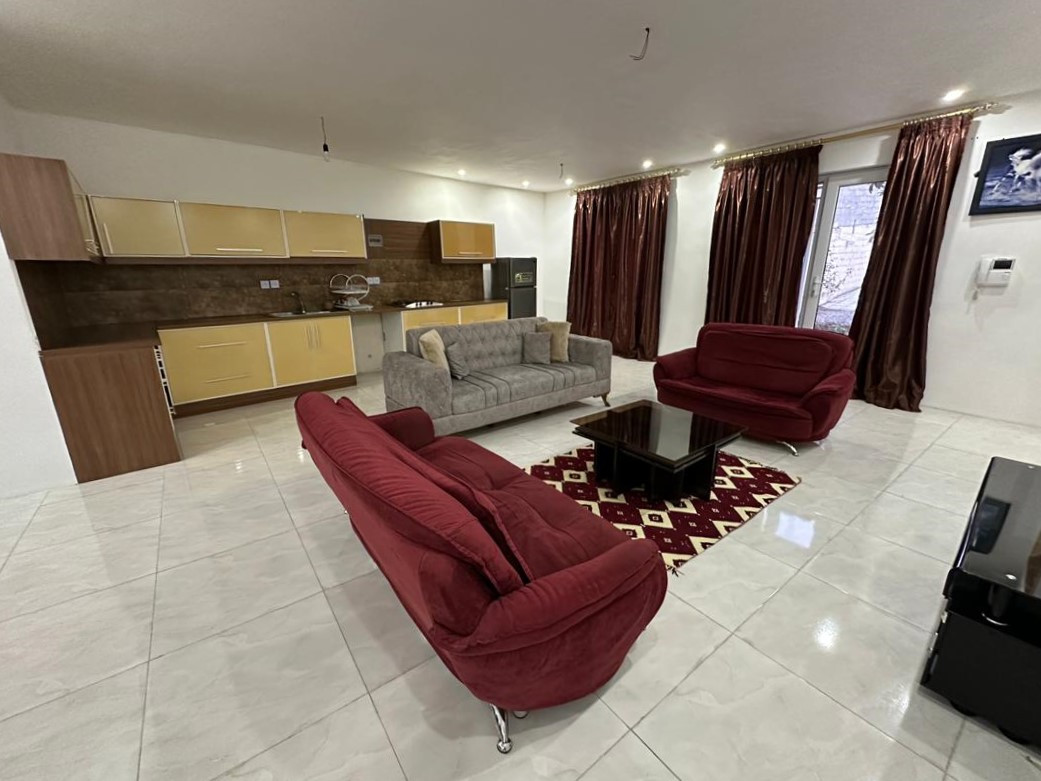 اتاق پذیرایی و آشپزخانه