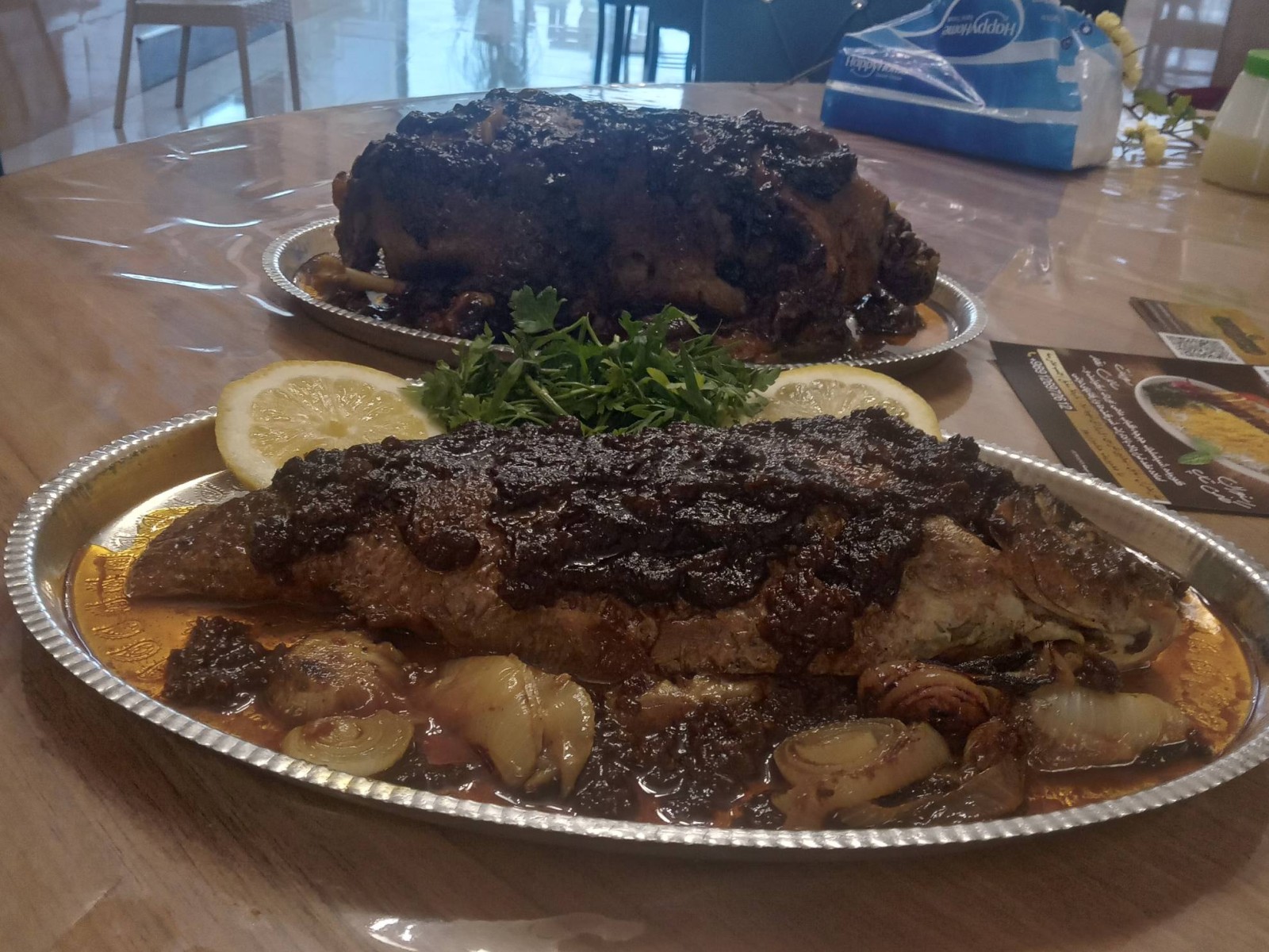غذای محلی ماهی واردک بارب جنگلی منطقه