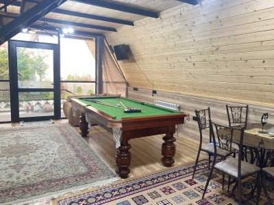 کلبه چوبی دو خوابه جکوزی دار گردو
