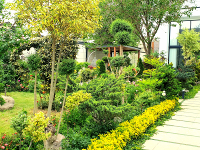 باغ ویلای دوبلکس مدرن چهارخوابه با استخر آب‌گرم