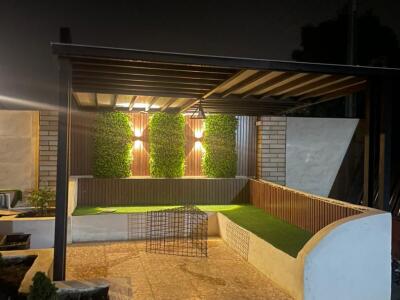 کلبه چوبی به همراه جکوزی و فوتبال دستی