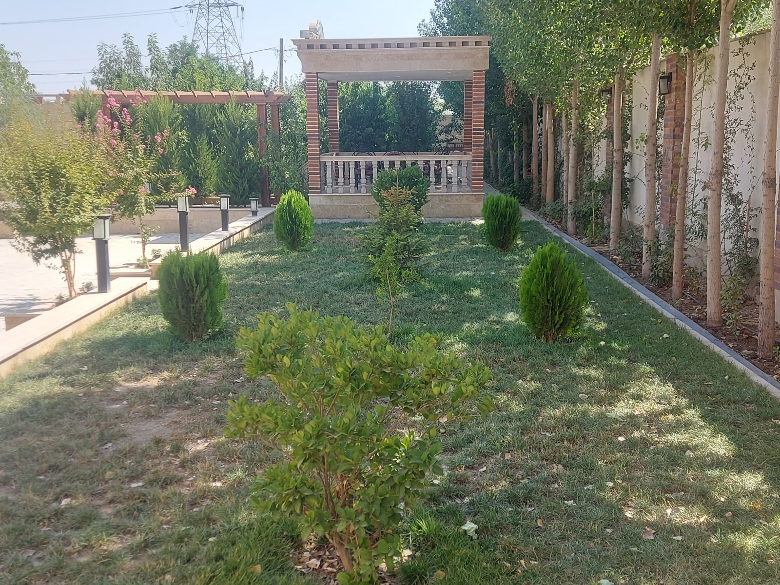 حیاط و زمین چمن