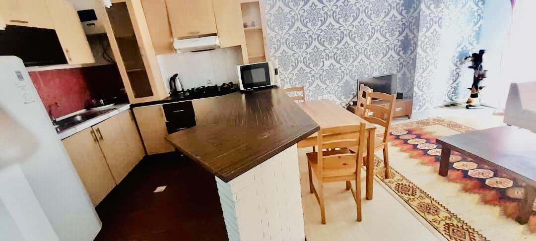 اتاق پذیرایی و آشپزخانه