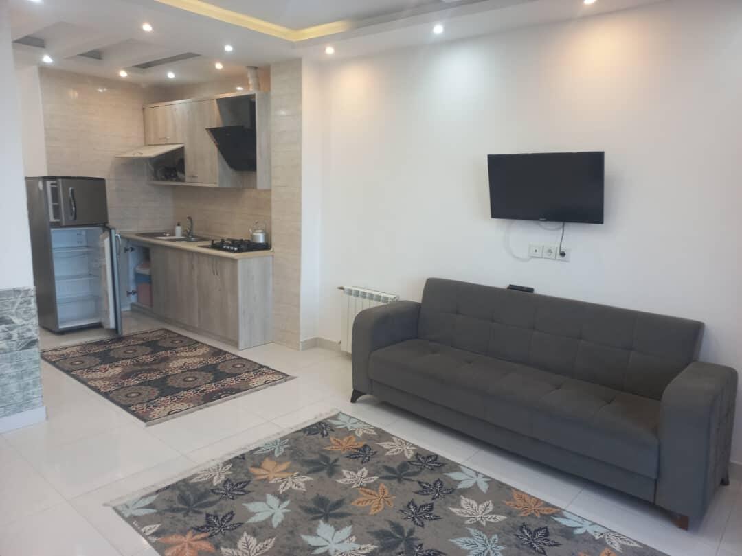 اتاق پذیرایی و آشپزخانه