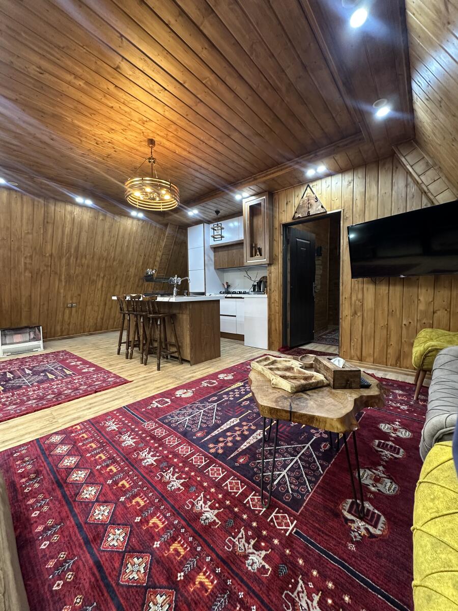 اتاق پذیرایی و آشپزخانه