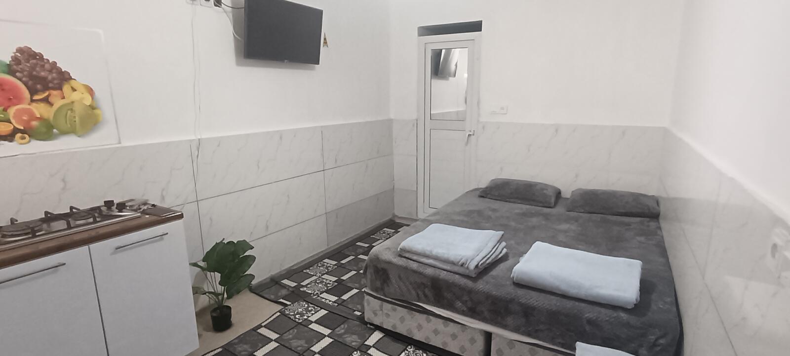 اتاق پذیرایی و آشپزخانه