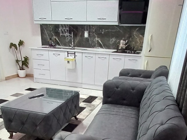 اتاق پذیرایی و آشپزخانه