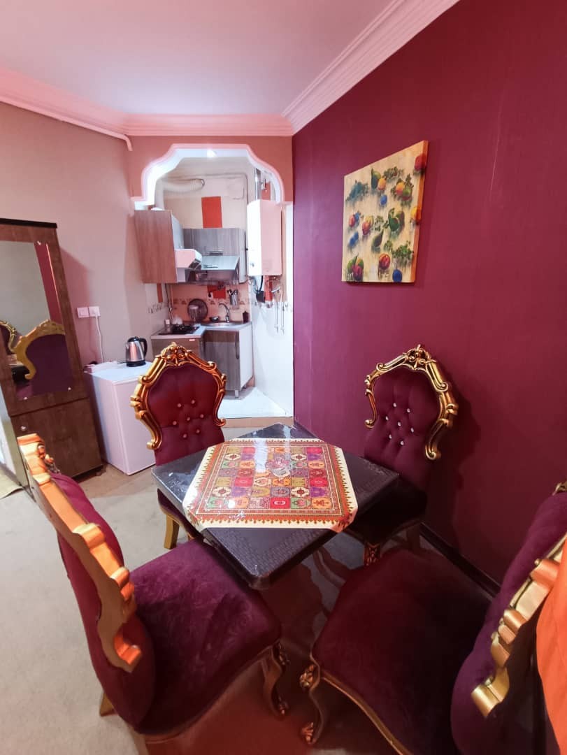 اتاق پذیرایی و آشپزخانه