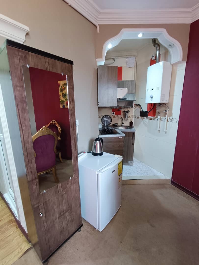 اتاق پذیرایی و آشپزخانه