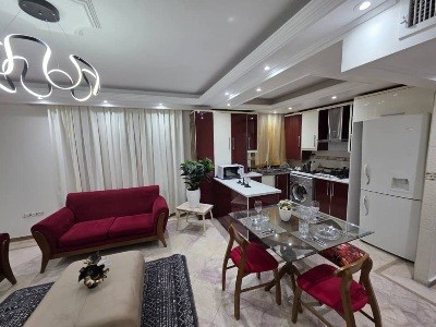 اتاق پذیرایی و آشپزخانه