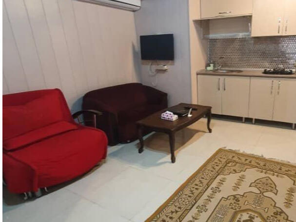 اتاق پذیرایی و آشپزخانه