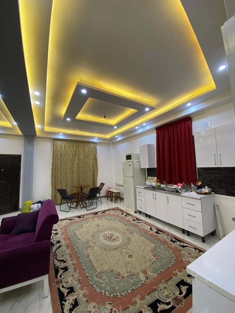 اتاق پذیرایی و آشپزخانه