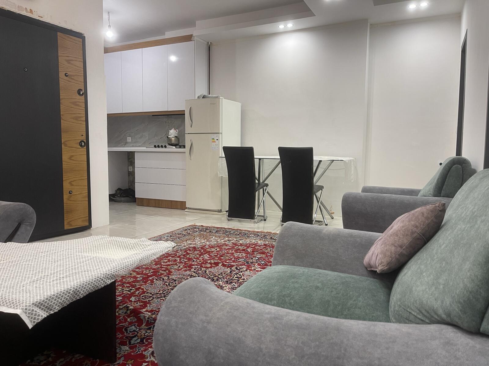 اتاق پذیرایی و آشپزخانه